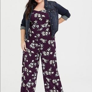 Purple Floral Print Torrid Jumpsuit